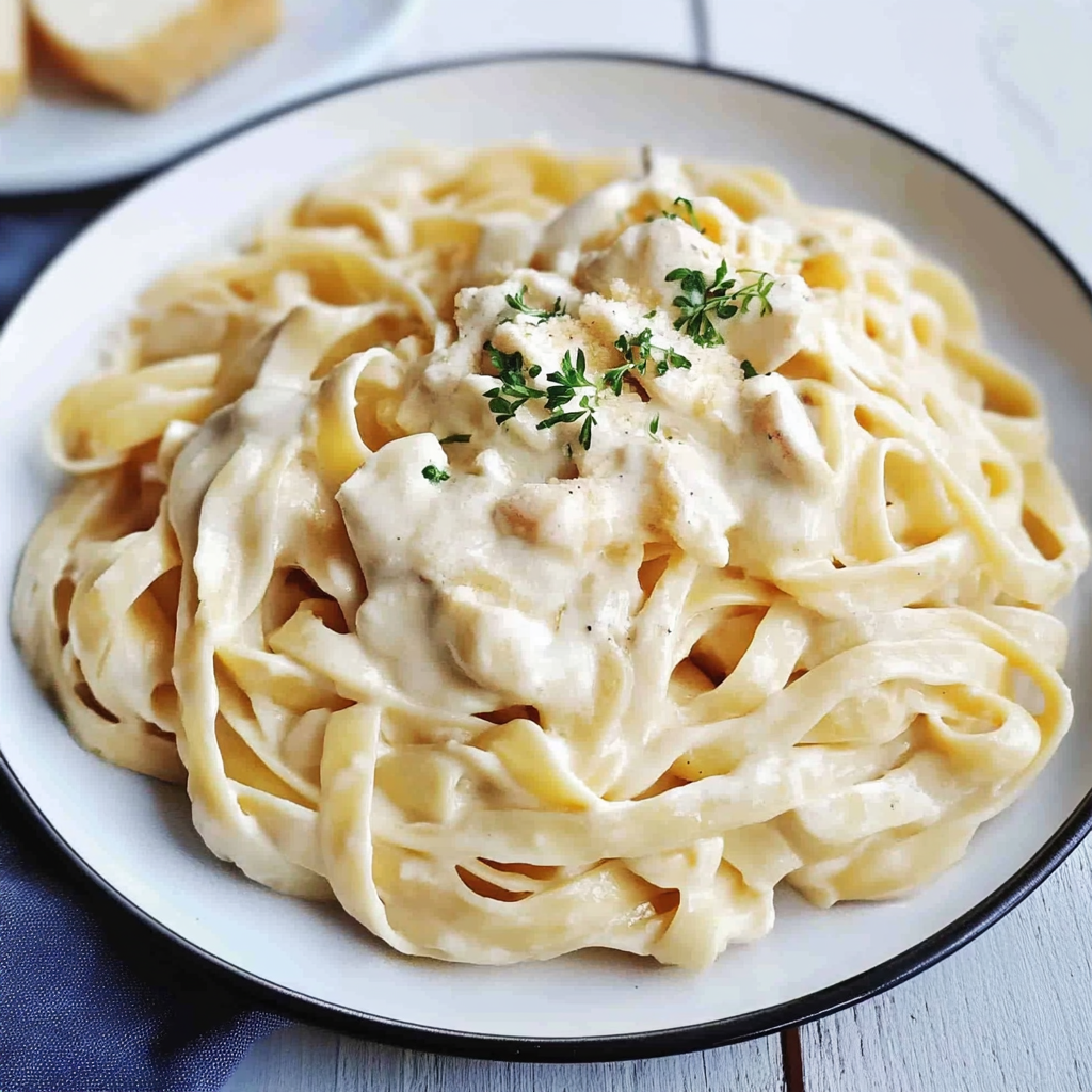 Recipe preparation for fettuccine alfredo