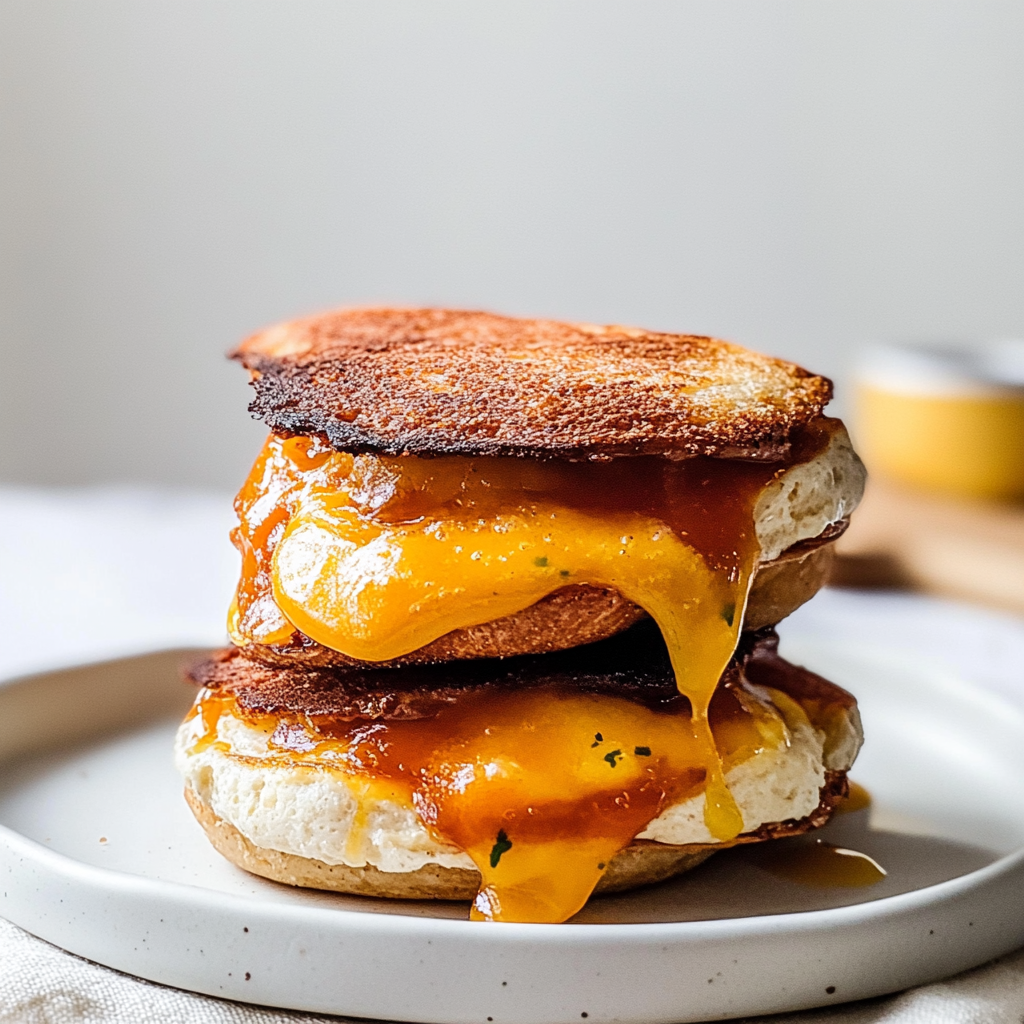 Recipe preparation for english muffin breakfast