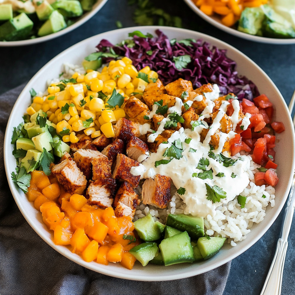 Recipe preparation for chicken burrito bowl