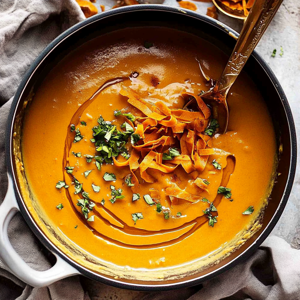 Recipe preparation for sweet potato soup