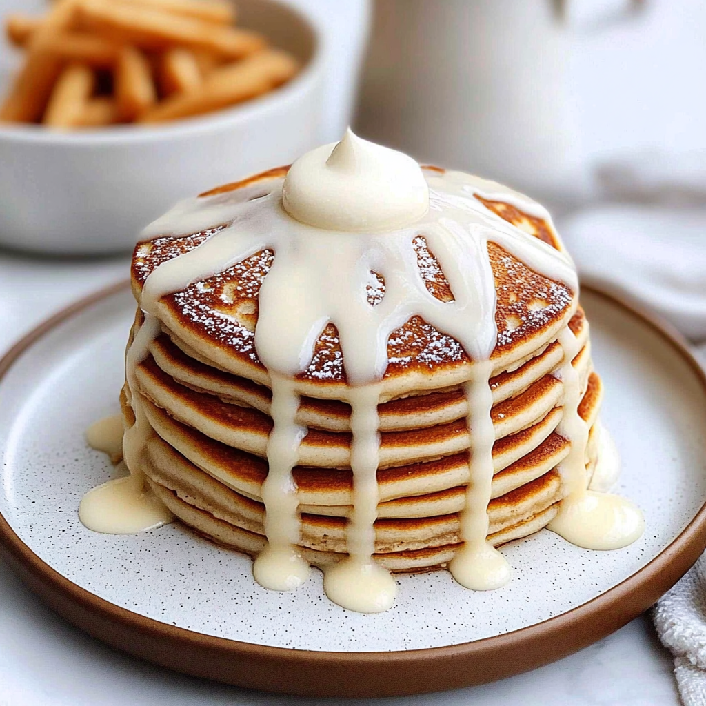 Recipe preparation for cinnamon roll pancakes