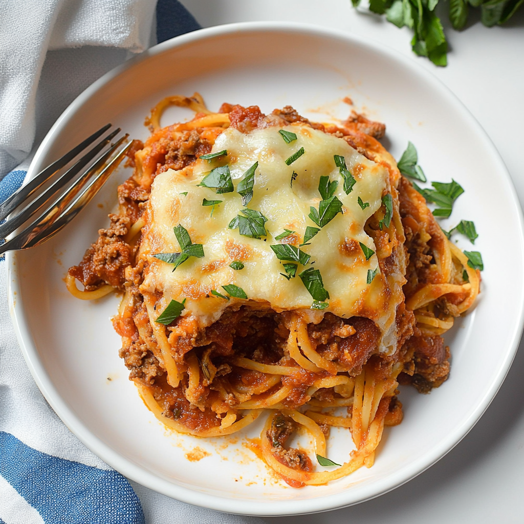 Recipe preparation for spaghetti pie recipe