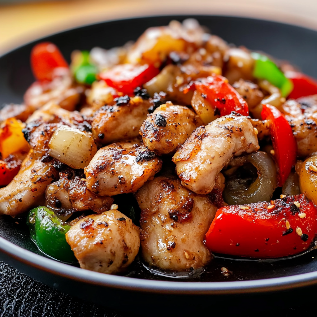 Recipe preparation for black pepper chicken