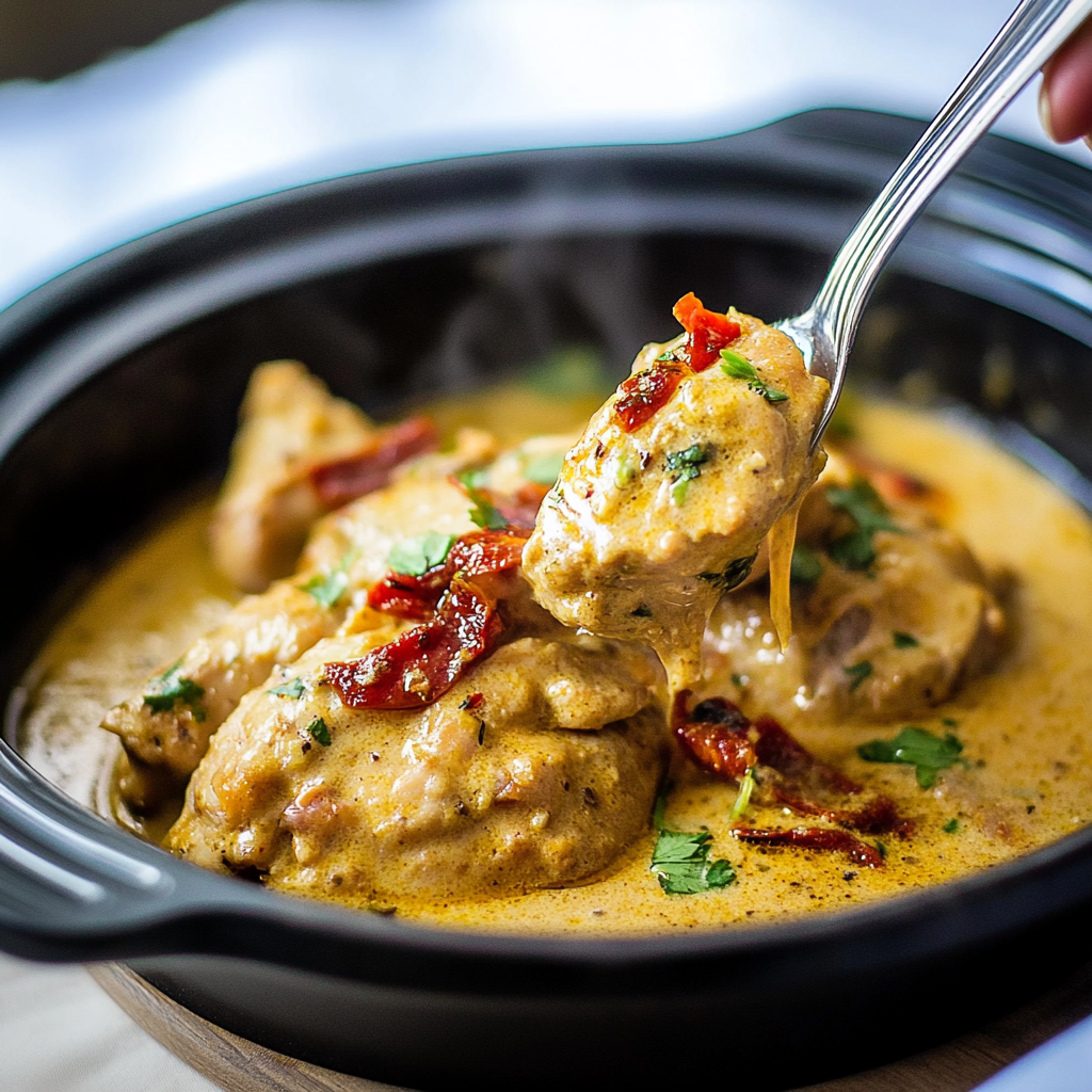 Recipe preparation for crockpot marry me chicken