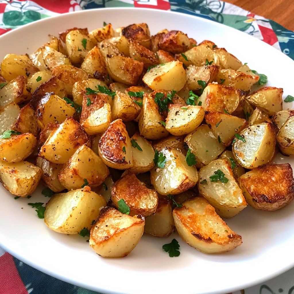 Recipe preparation for roasted potatoes in oven
