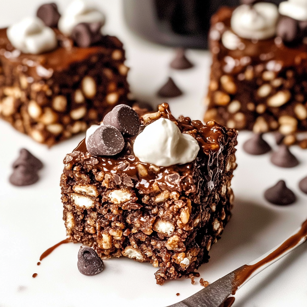 Recipe preparation for chocolate rice krispie treats
