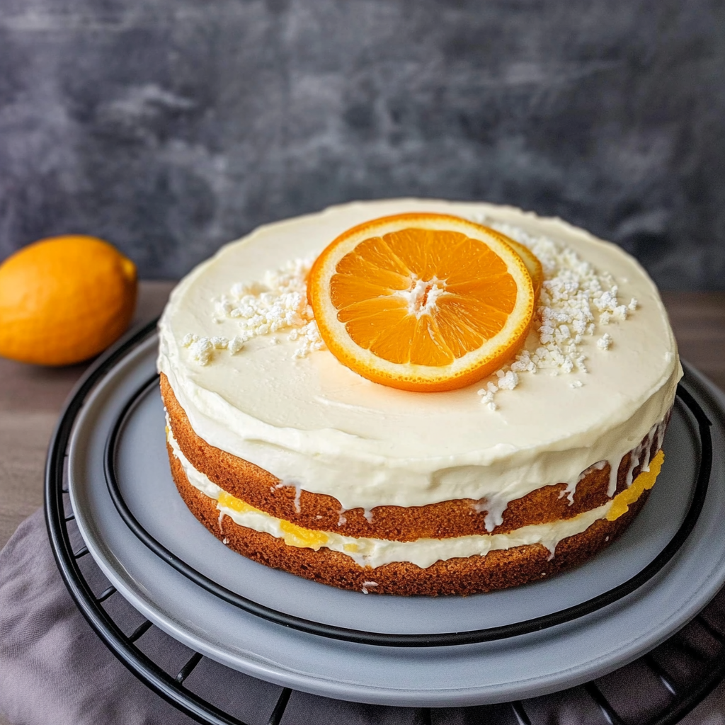 Recipe preparation for orange cake recipe
