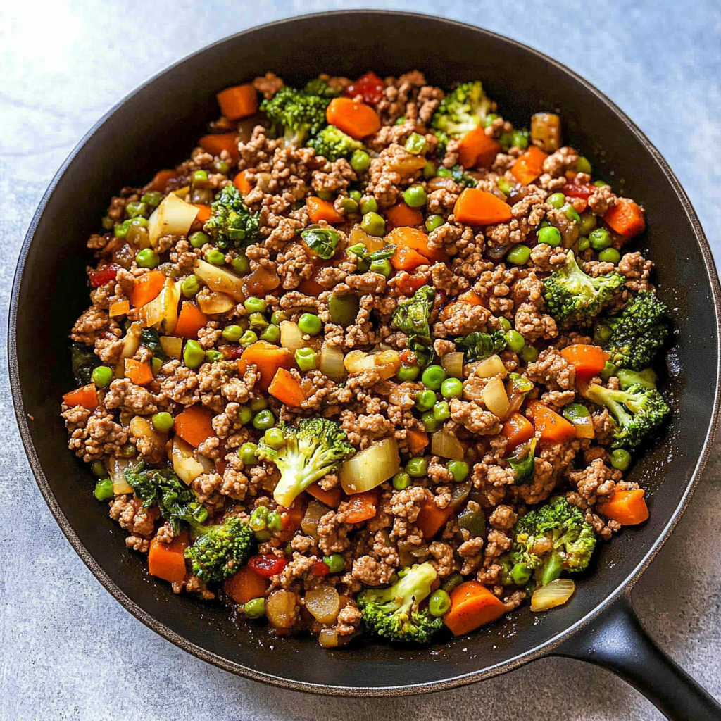 Recipe preparation for ground turkey stir fry