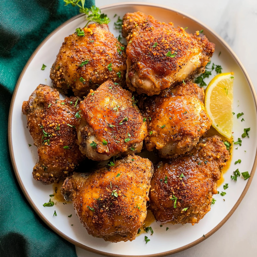Recipe preparation for chicken thighs