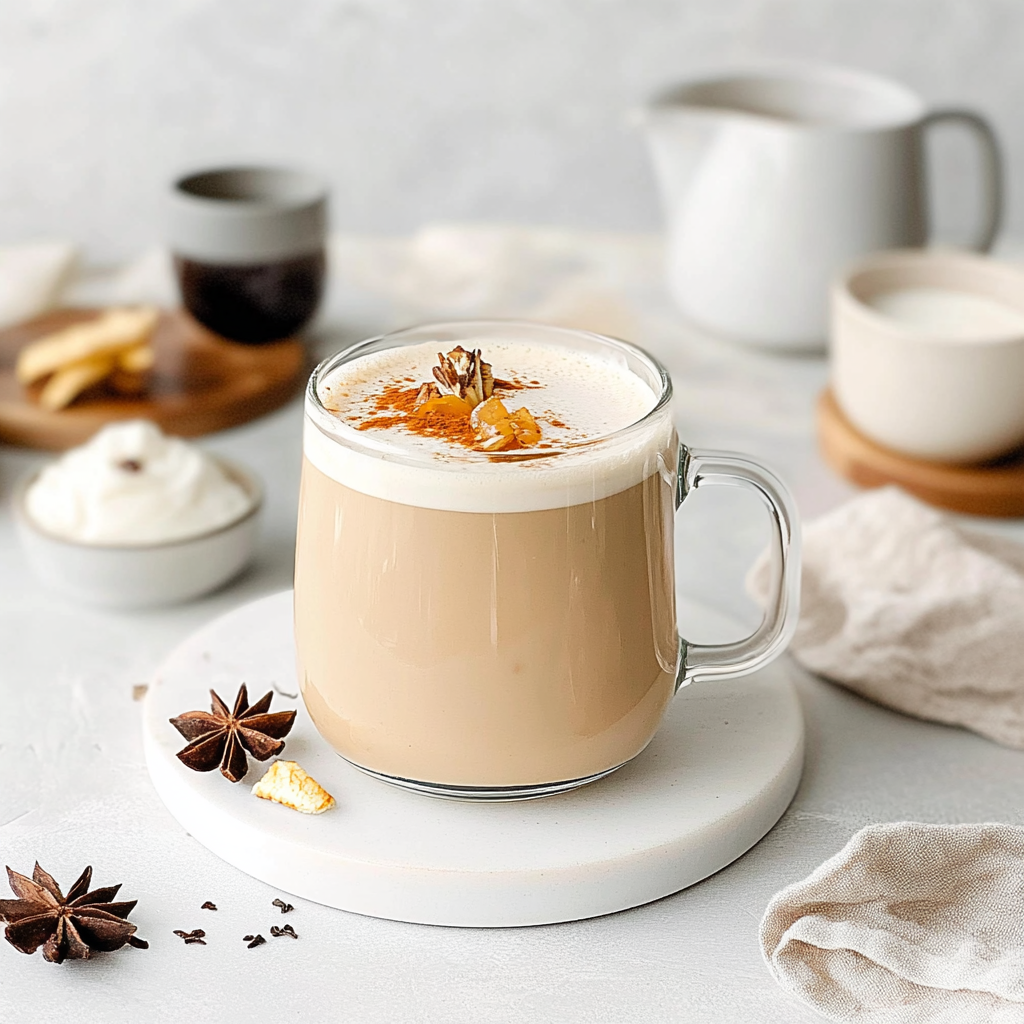 Recipe preparation for chai tea latte