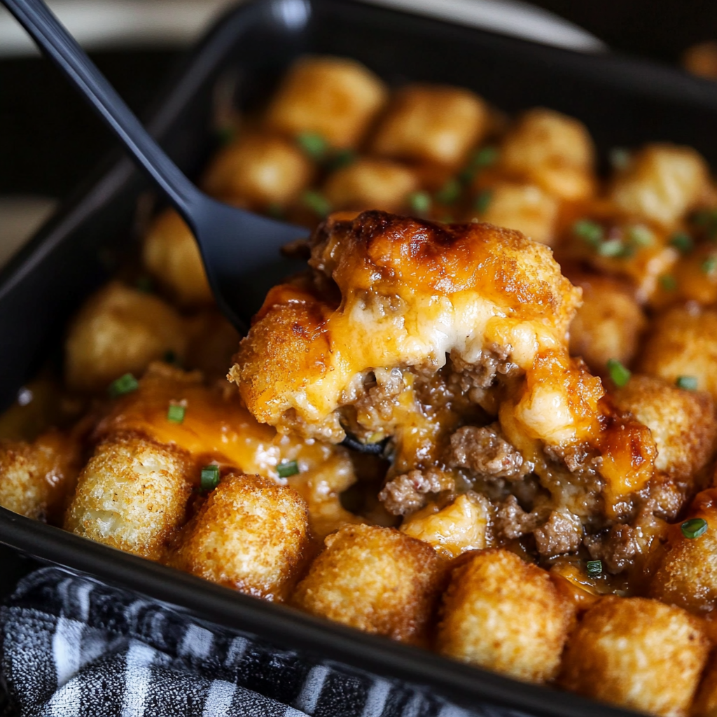 Recipe preparation for tater tot casserole recipe