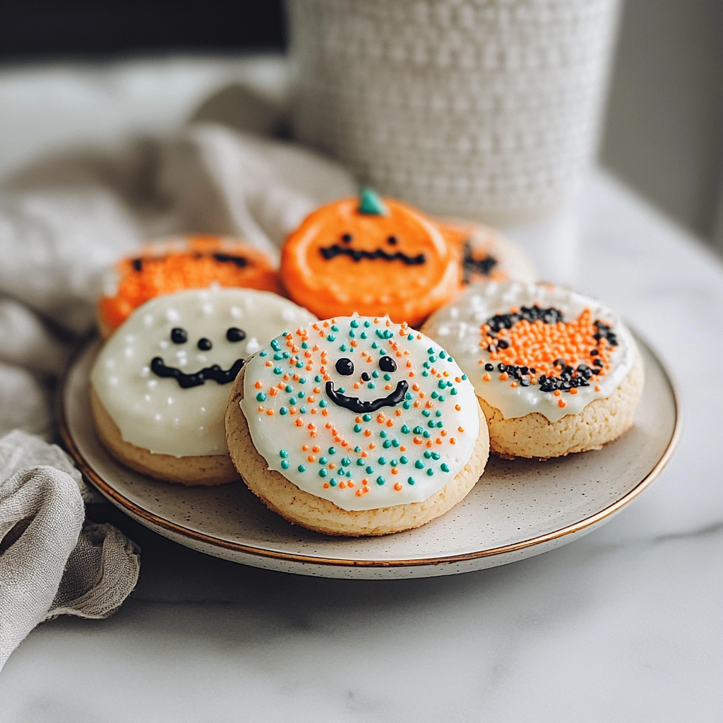 Recipe preparation for halloween cookies decorated