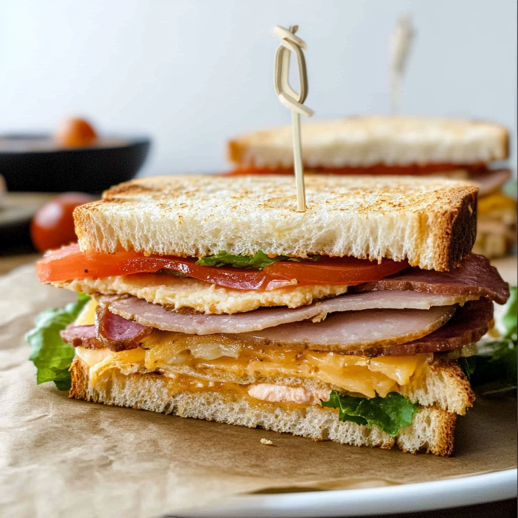 Recipe preparation for club sandwich