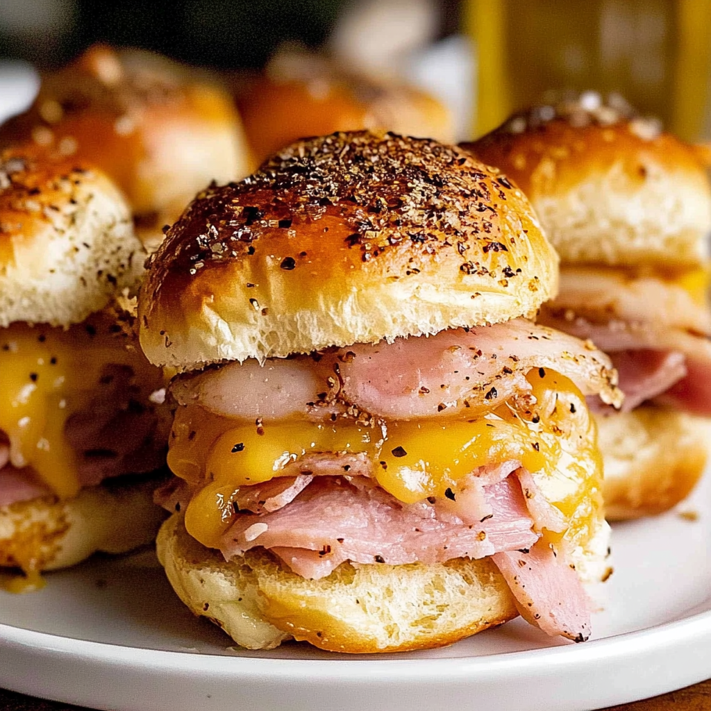 Recipe preparation for ham and cheese sliders