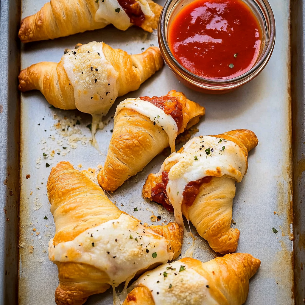 Recipe preparation for pizza rolls with crescent rolls