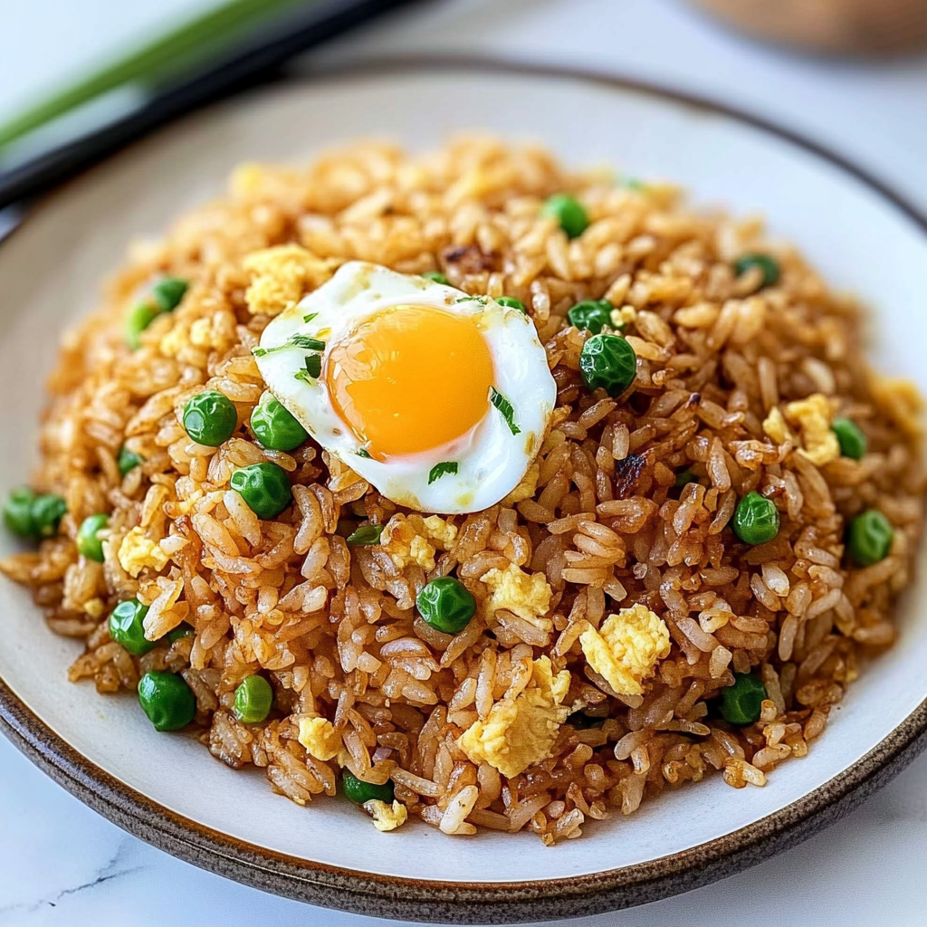 Recipe preparation for fried rice with egg