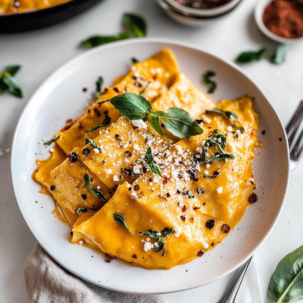 Recipe preparation for butternut squash ravioli