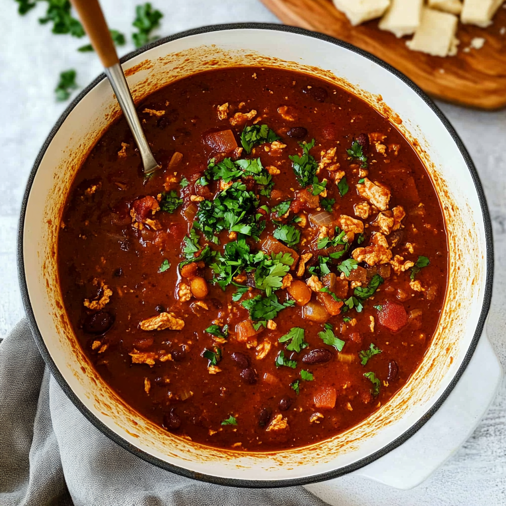 Recipe preparation for turkey chili