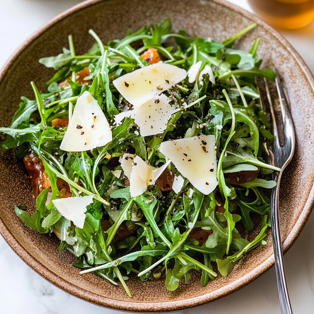 Recipe preparation for arugula salad