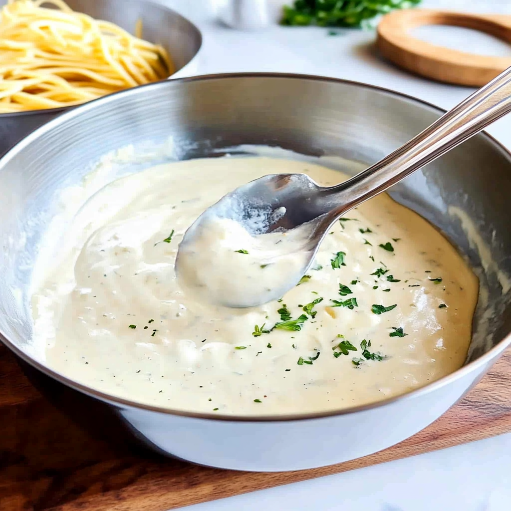 Recipe preparation for homemade alfredo sauce