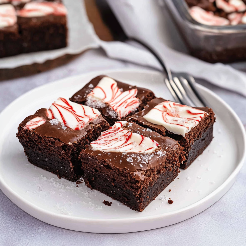 Recipe preparation for peppermint brownies