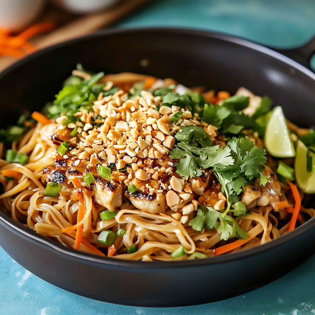 Recipe preparation for thai noodles