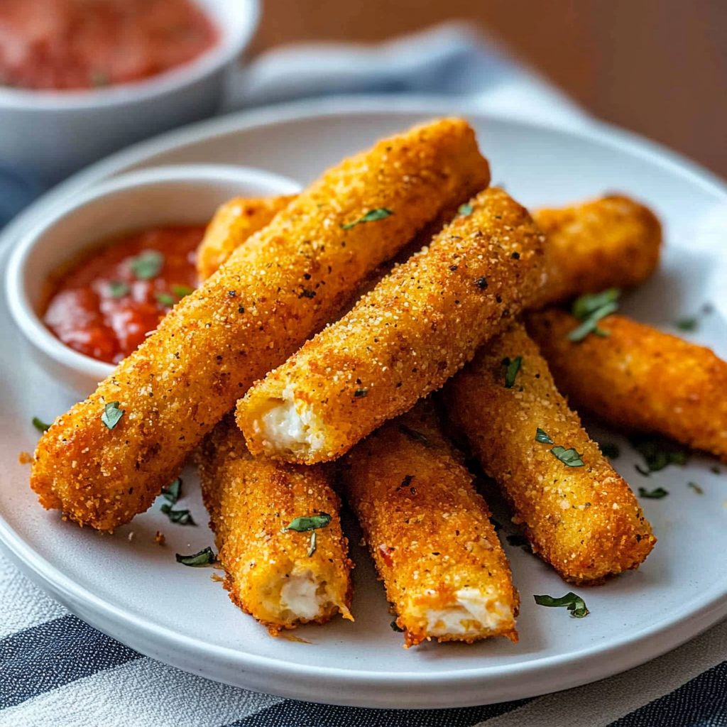 Recipe preparation for homemade mozzarella sticks