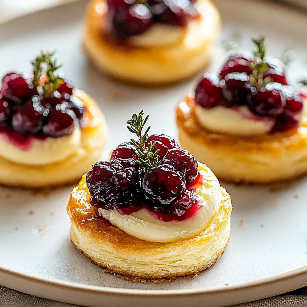 Recipe preparation for cranberry brie bites