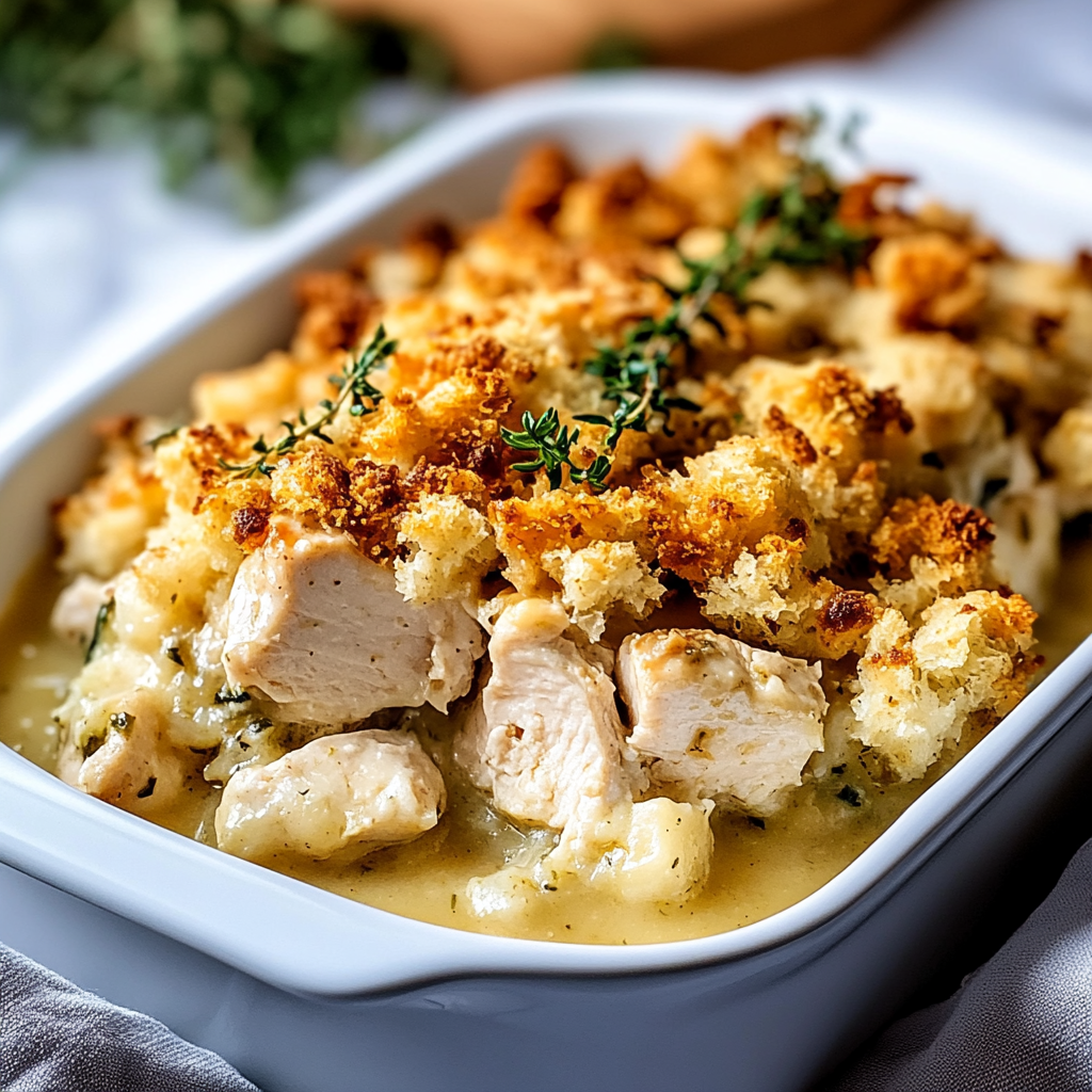 Recipe preparation for chicken stuffing bake