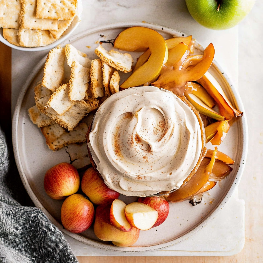Recipe preparation for apple dip with cream cheese