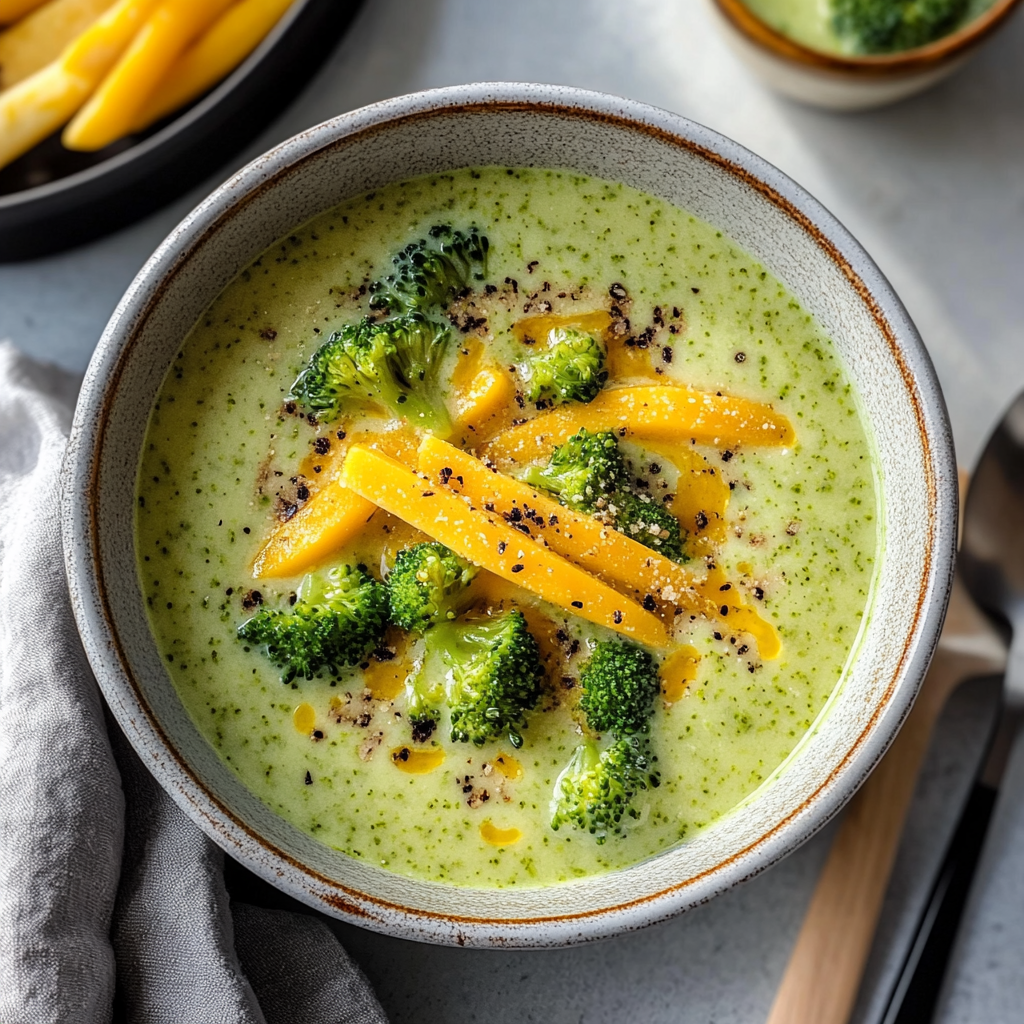 Recipe preparation for cheddar broccoli soup