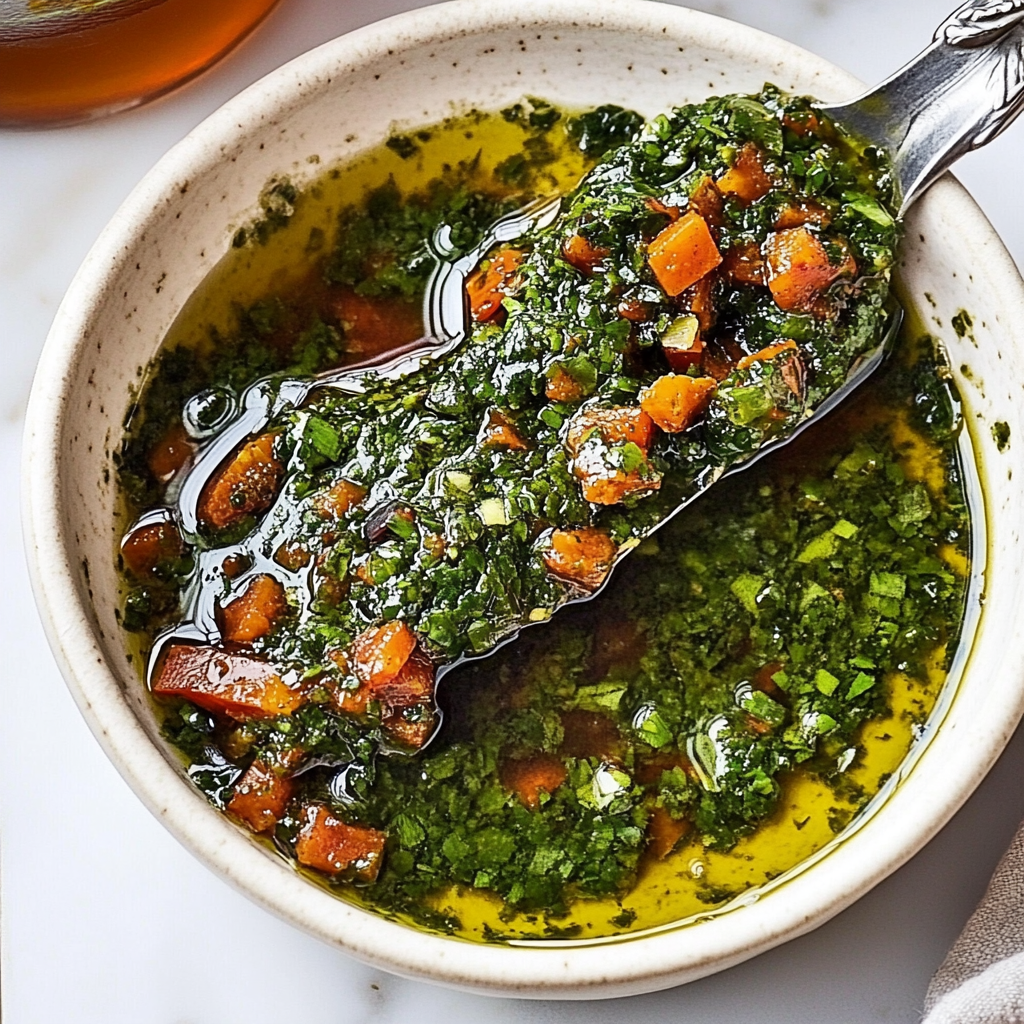 Recipe preparation for chimichurri sauce