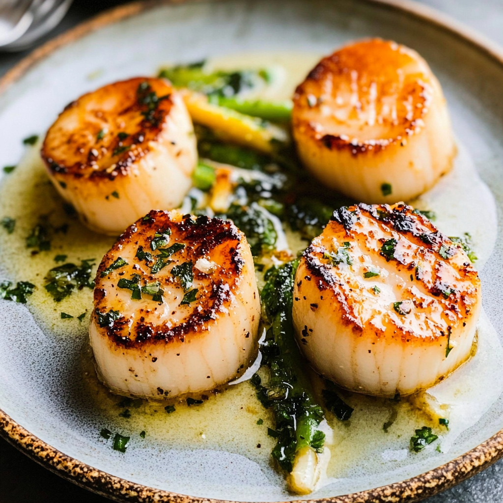 Recipe preparation for scallops seared recipe