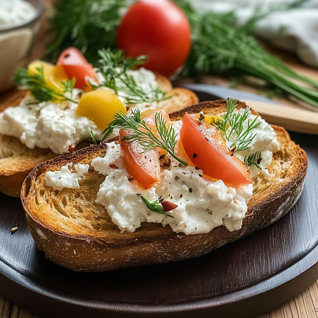 Recipe preparation for cottage cheese toast recipe