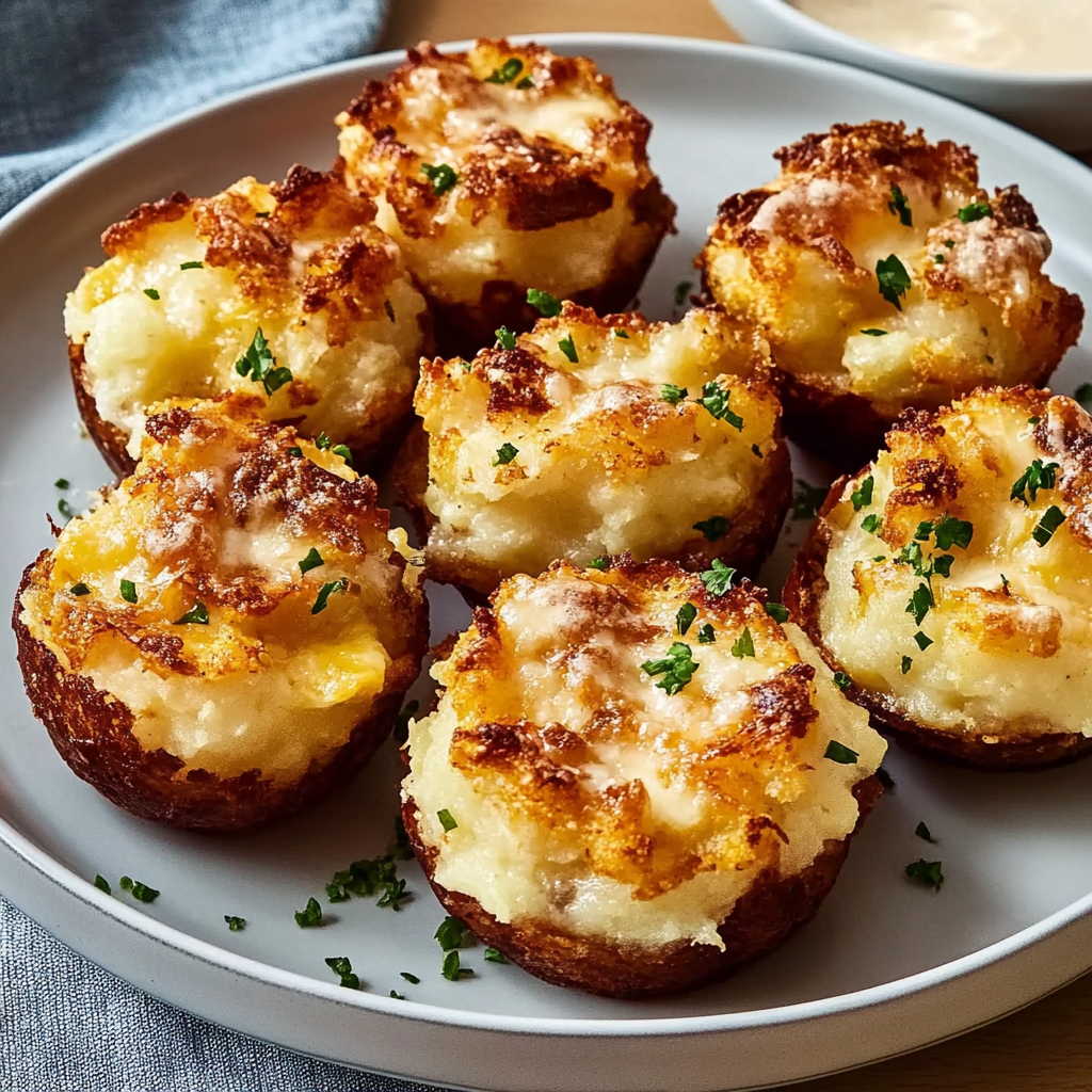 Recipe preparation for cheesy mashed potato puffs recipe