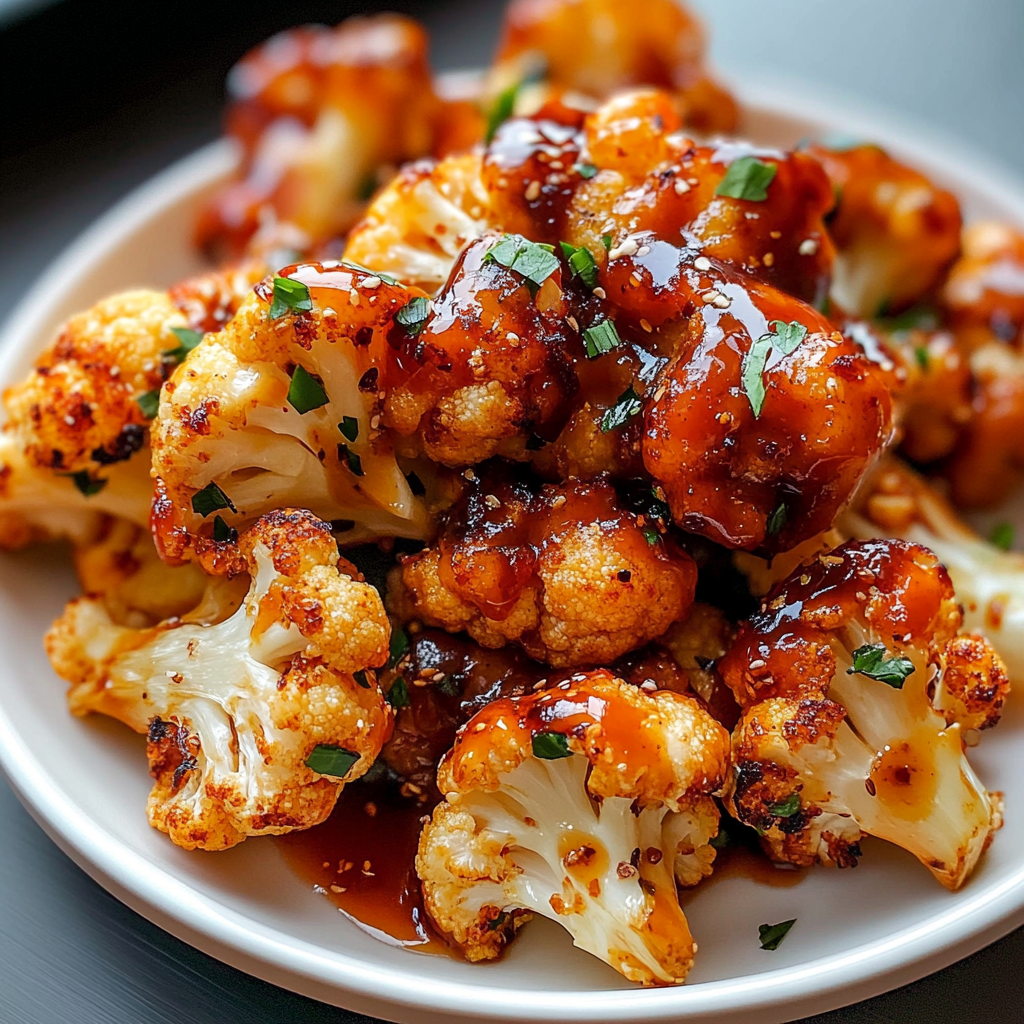 Recipe preparation for Maple Sriracha Cauliflower Bliss