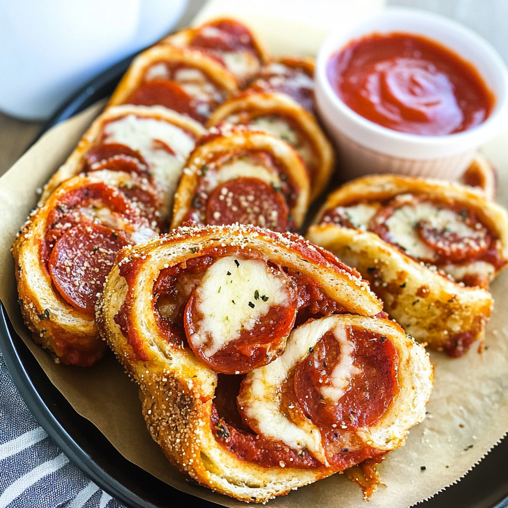 Recipe preparation for Pepperoni Pizza Roll