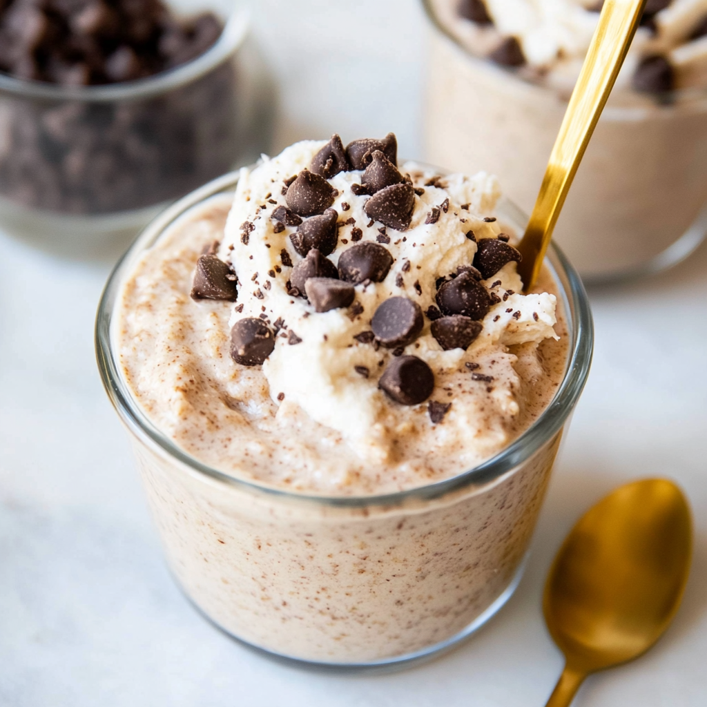 Recipe preparation for Chocolate Chip Cookie Dough Overnight Oats