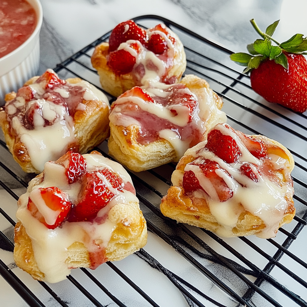 Recipe preparation for Strawberry Cream Cheese Danish