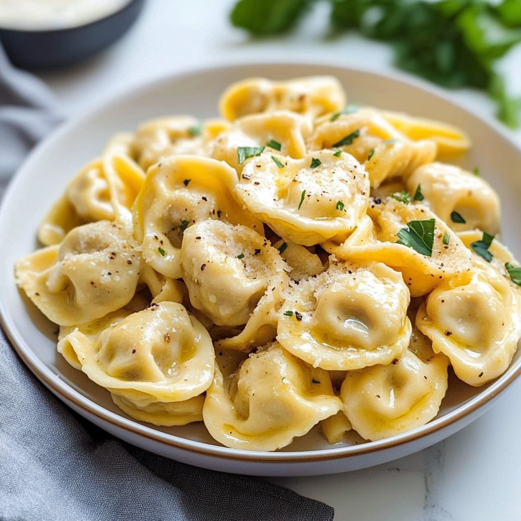 Recipe preparation for Cheese tortellini